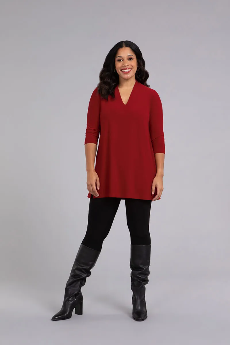 Deep V Tunic | Red