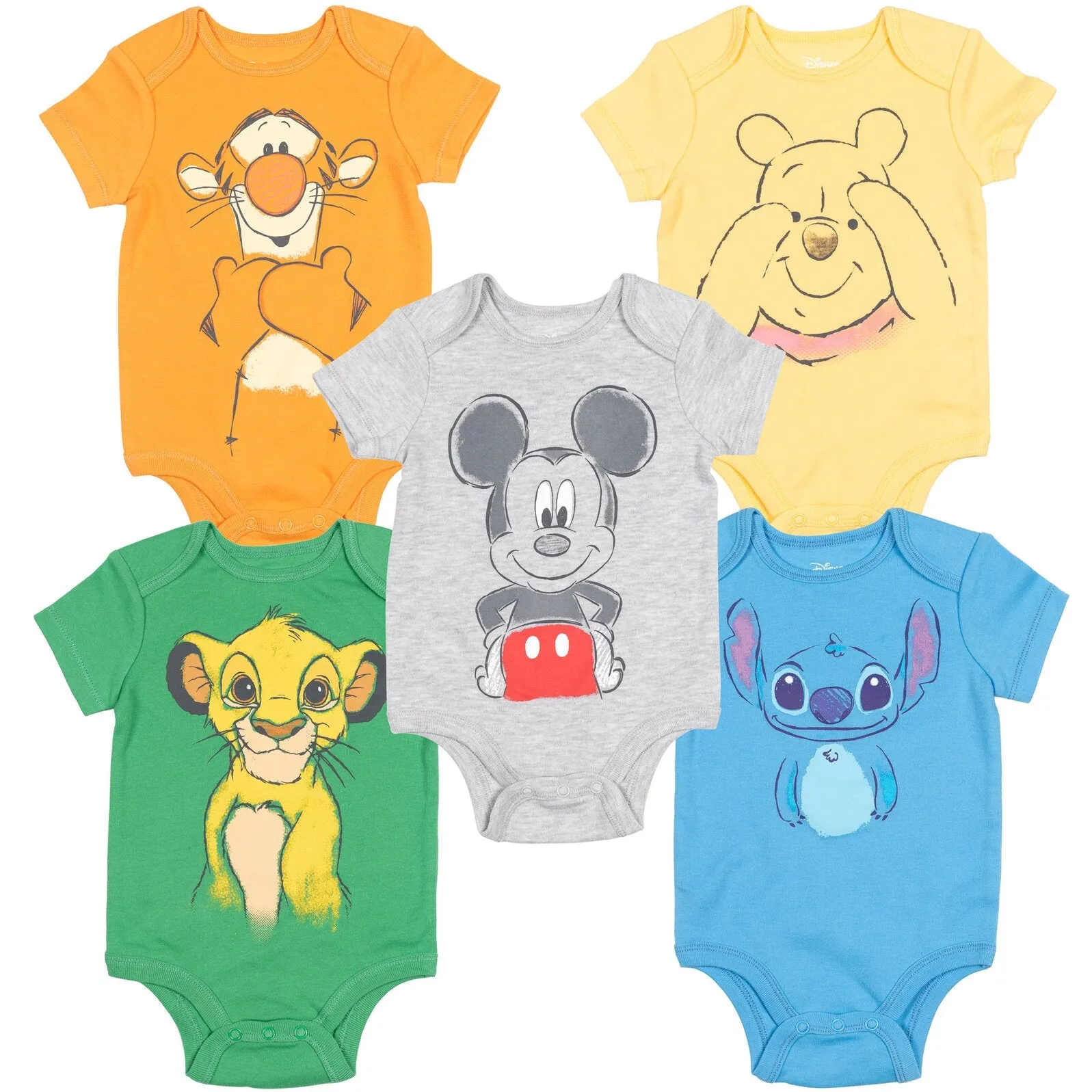 Disney Disney Classics 5 Pack Bodysuits