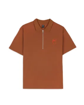 Dogma Half Zip Polo - Brown