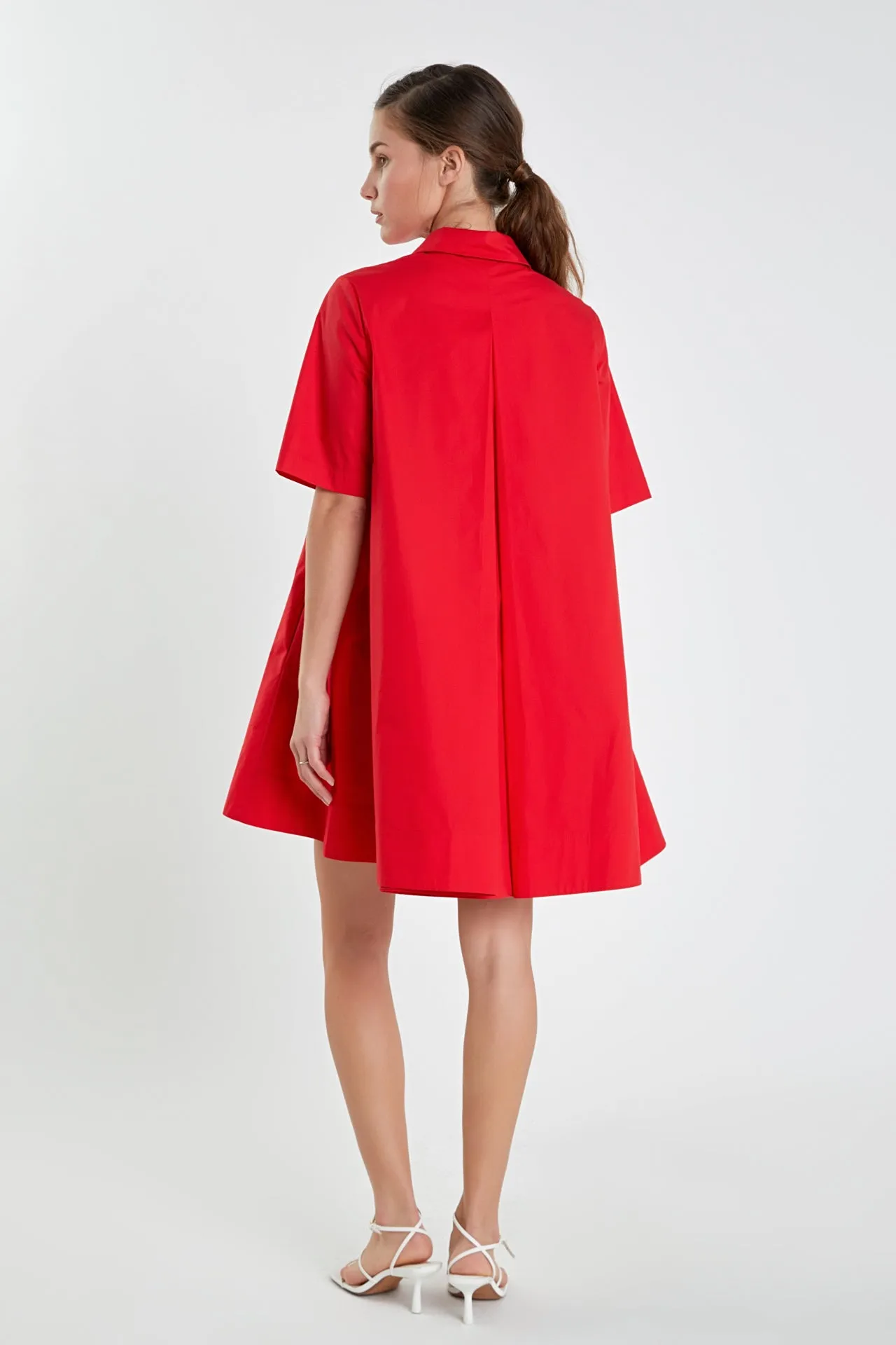 English Factory - A-line Short Sleeve Shirt Dress