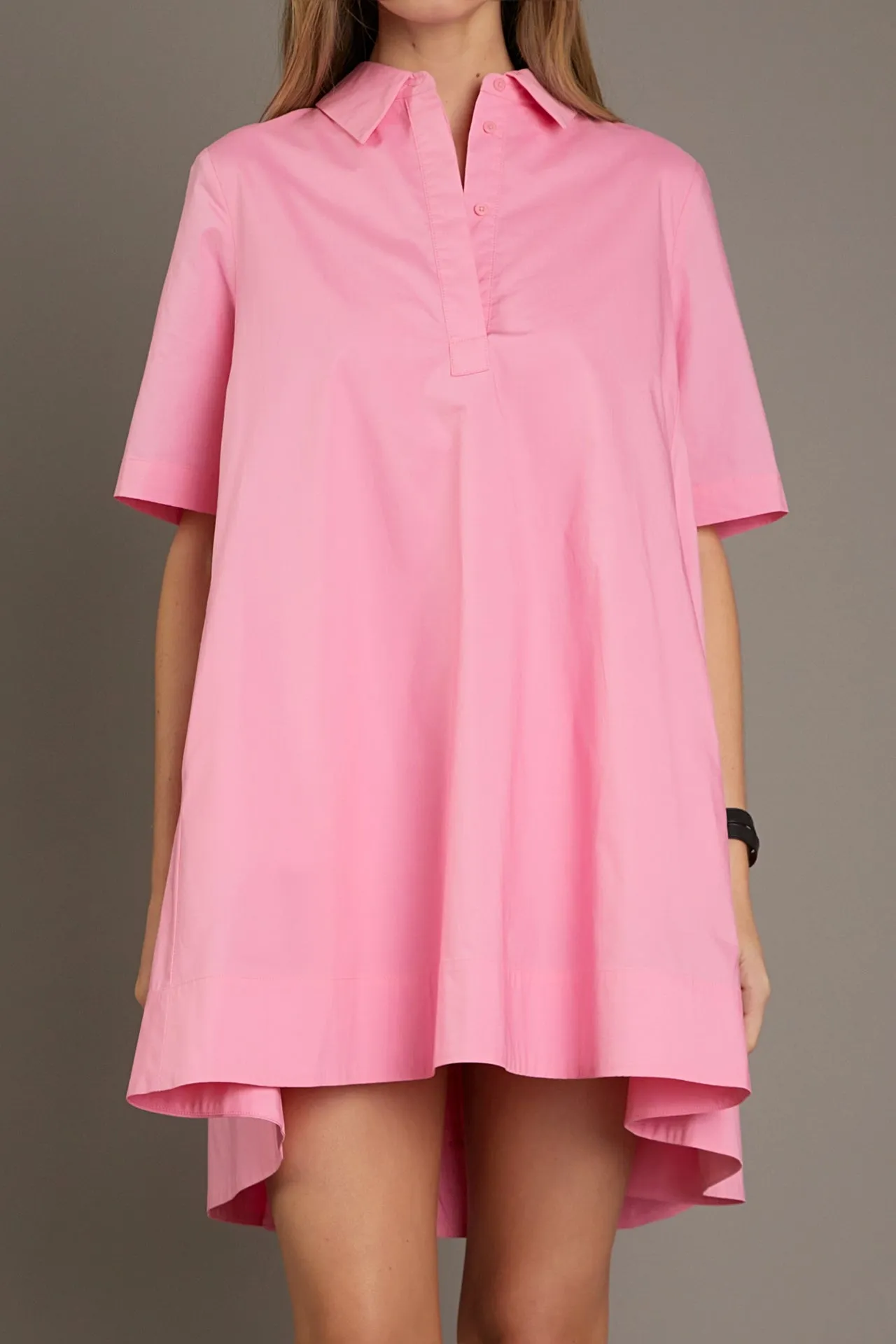 English Factory - A-line Short Sleeve Shirt Dress