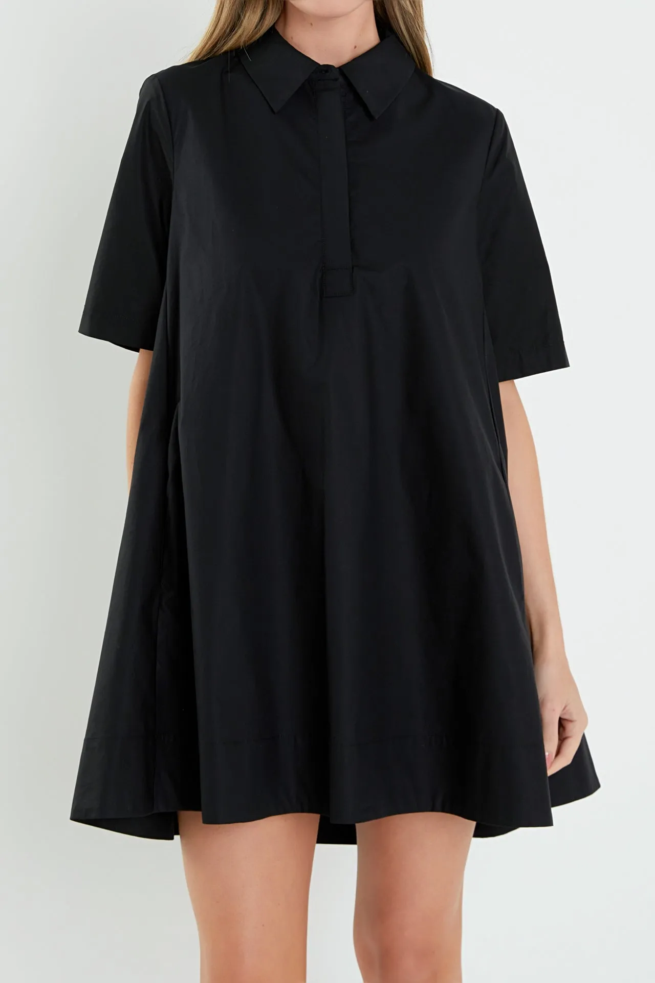 English Factory - A-line Short Sleeve Shirt Dress