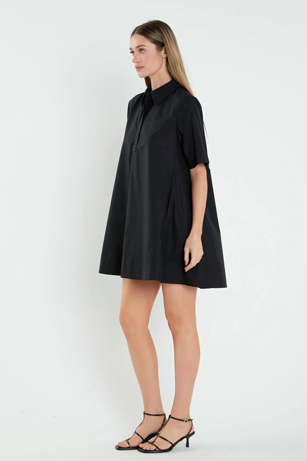 English Factory - A-line Short Sleeve Shirt Dress