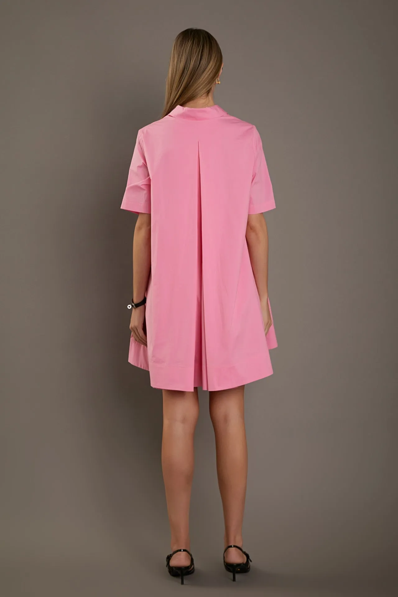 English Factory - A-line Short Sleeve Shirt Dress