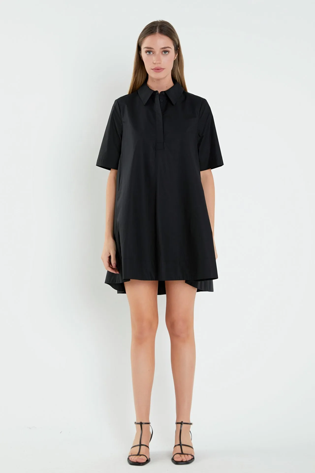 English Factory - A-line Short Sleeve Shirt Dress