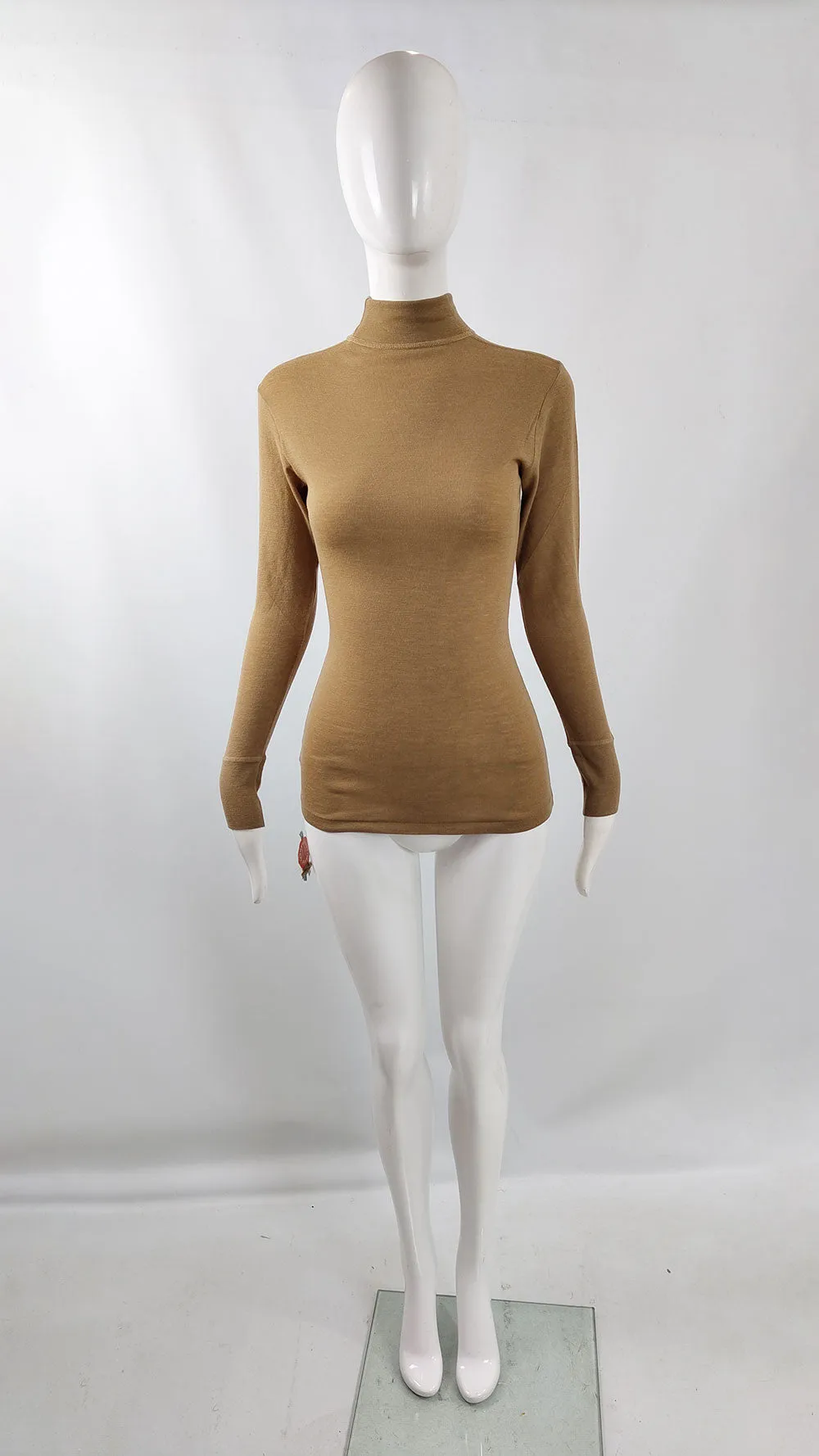 Ermenegildo Zegna Vintage Womens Wool Undershirt Long Sleeve Top