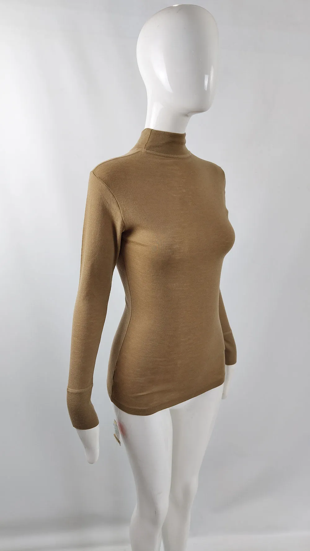 Ermenegildo Zegna Vintage Womens Wool Undershirt Long Sleeve Top