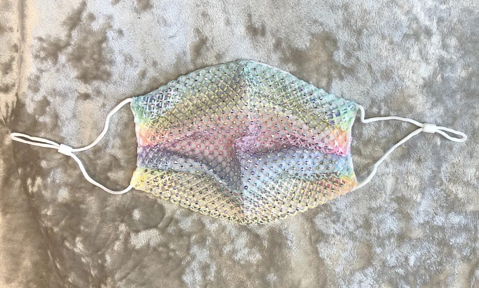 Face Mask multicoloured Mesh Style With AB Crystals (2 Colours)