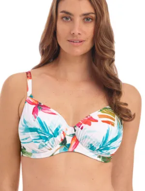 Fantasie Kiawah Island Underwire Gathered Full Cup Bikini Top, Aquamarine