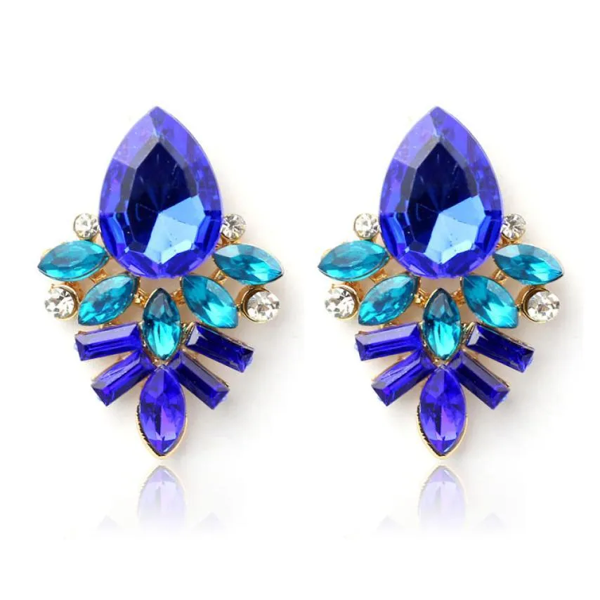 Fashion Women Lady Rhinestone Crystal Drop Alloy Ear Studs Earrings Fashion Women Girl Jewelry Ornaments Headgear