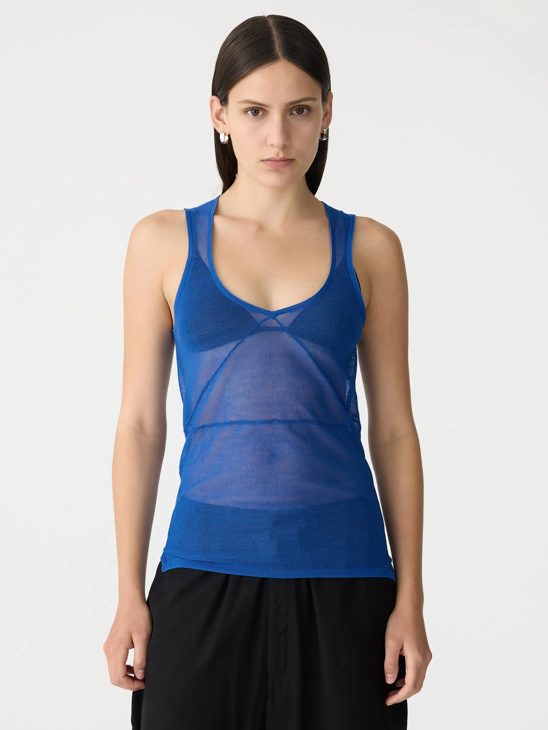 fine seam detail tank knit