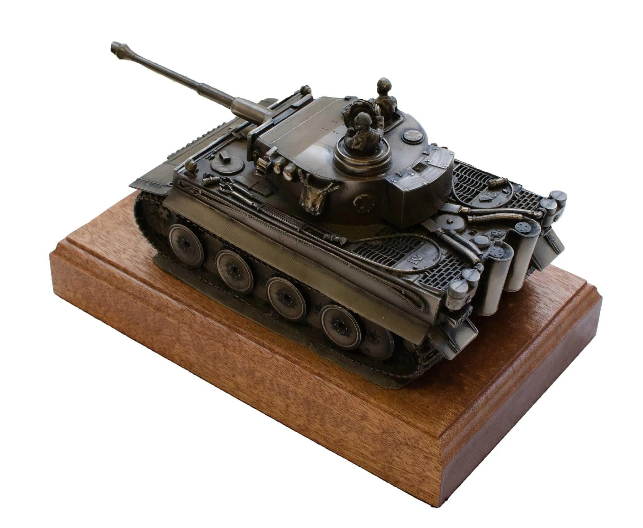 German Tiger 1 Tank Bronze Military Statue