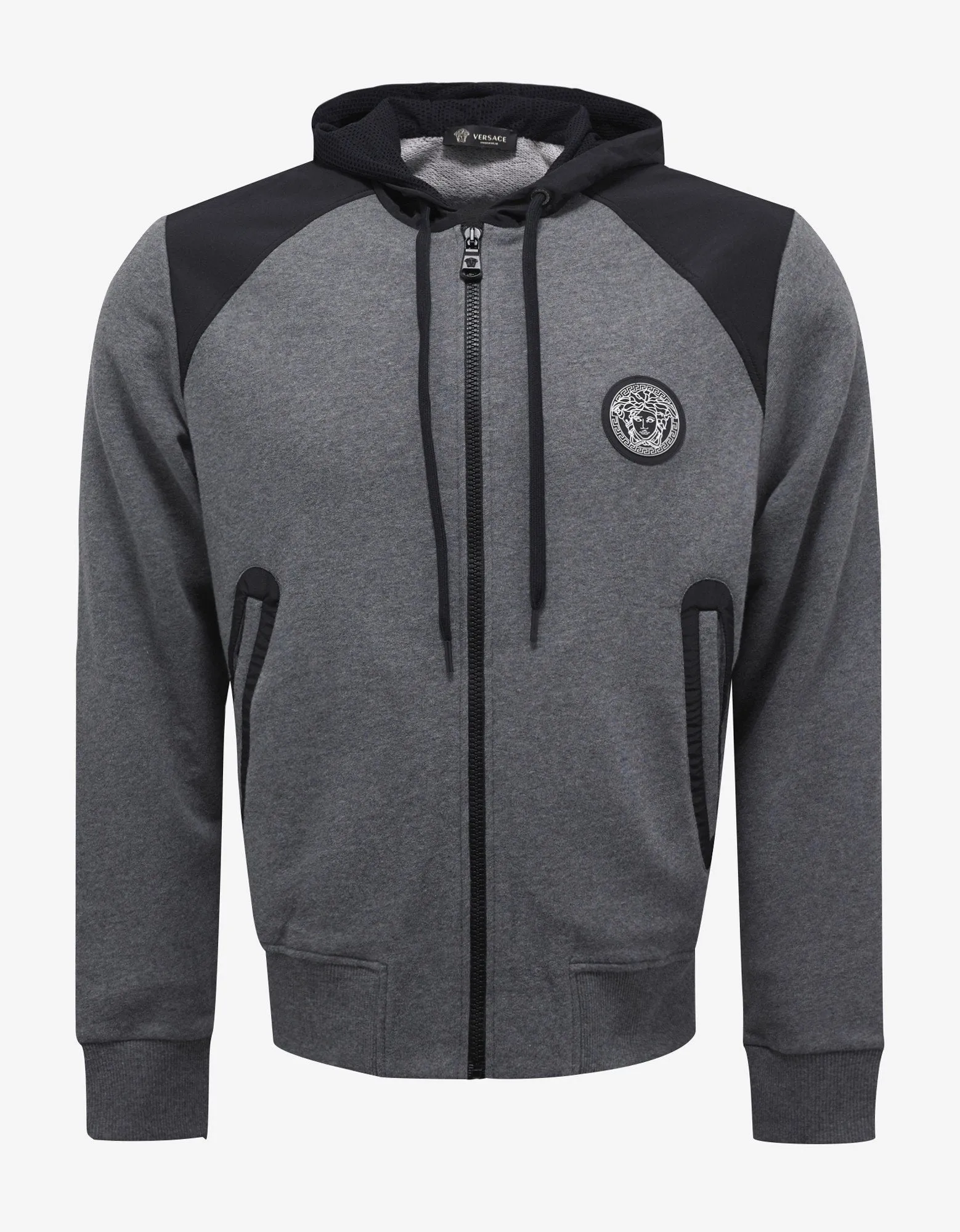 Grey Medusa Badge Hoodie