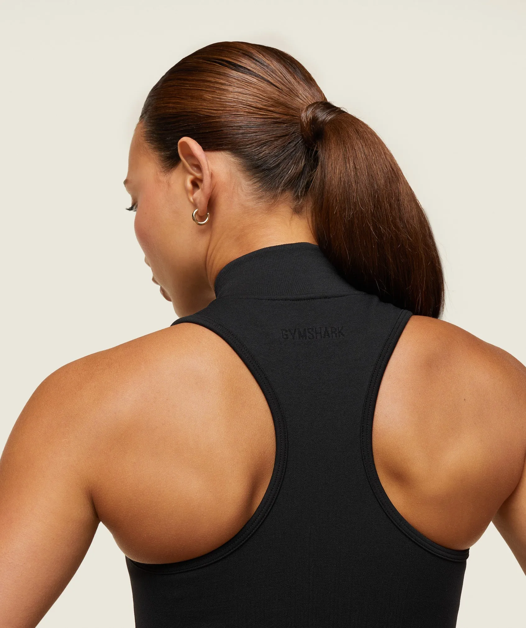 Gymshark everywear Seamless Sleeveless Turtleneck - Black