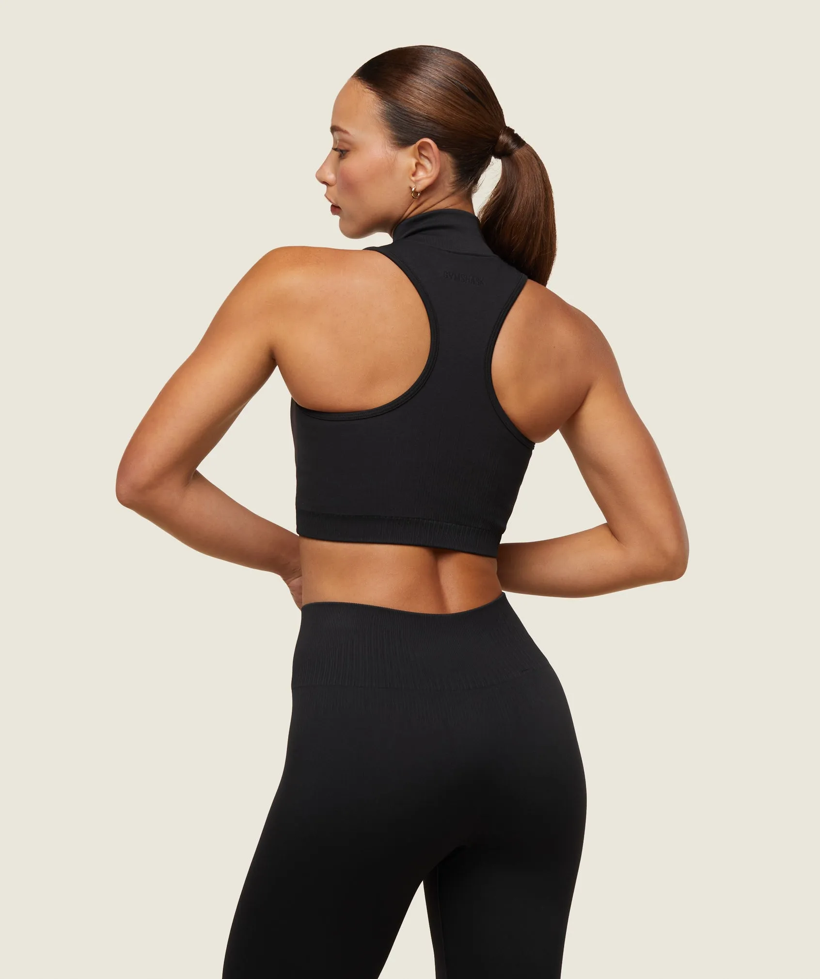 Gymshark everywear Seamless Sleeveless Turtleneck - Black