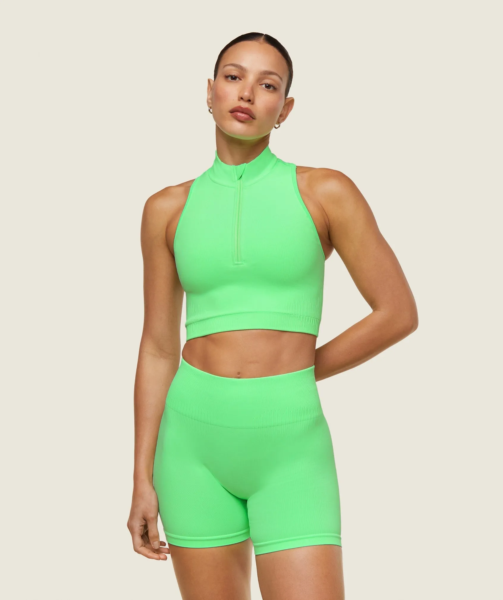 Gymshark everywear Seamless Sleeveless Turtleneck - Radiant Green