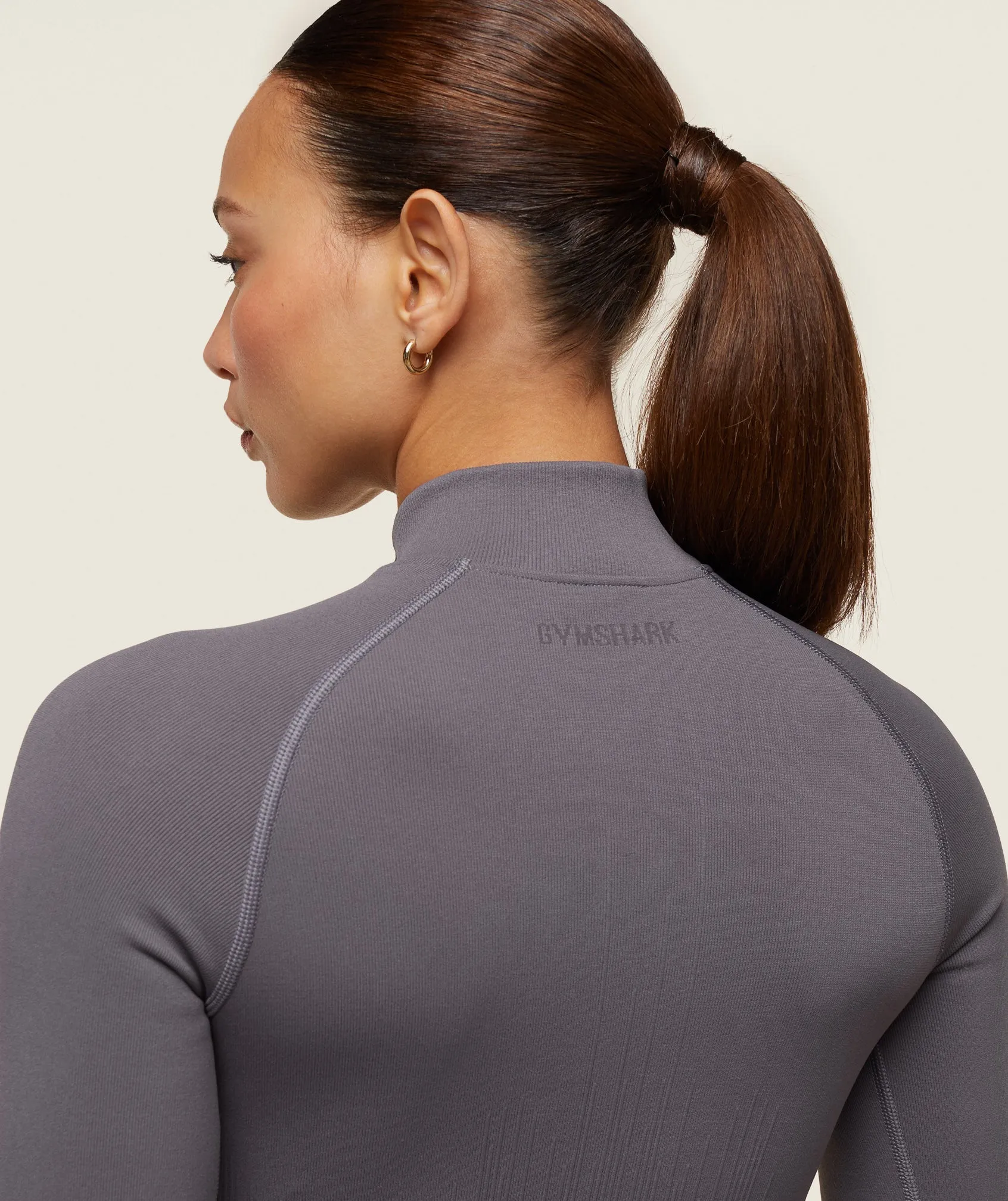 Gymshark everywear Seamless Turtleneck - Brushed Grey