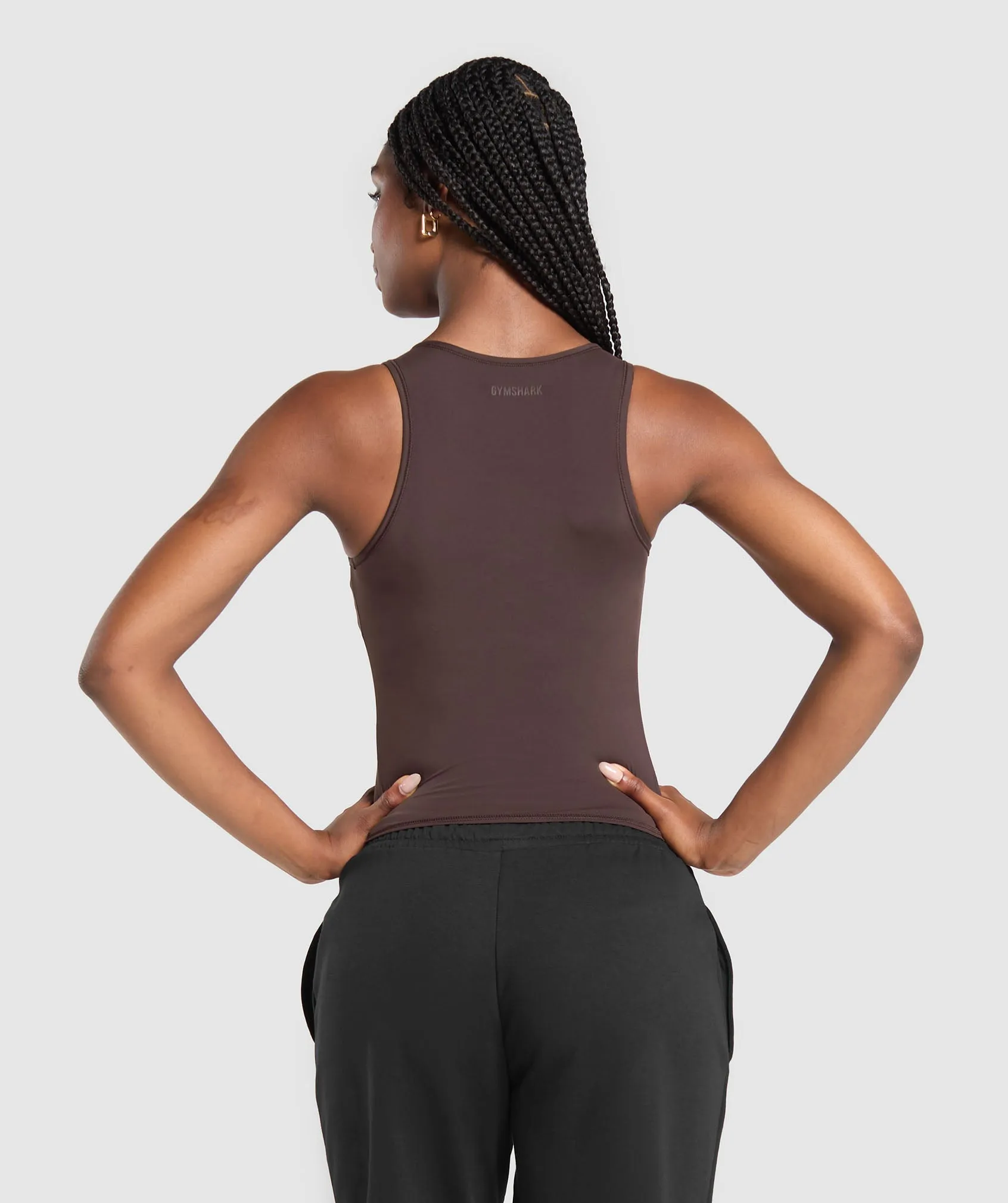 Gymshark Rest Day Tank With Shelf - Heritage Brown