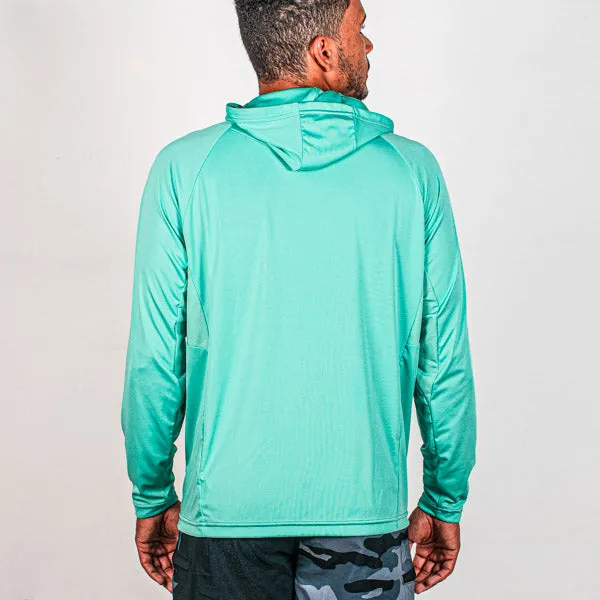 Hooded Performance Long Sleeve Shirt | Mint | SA Logo