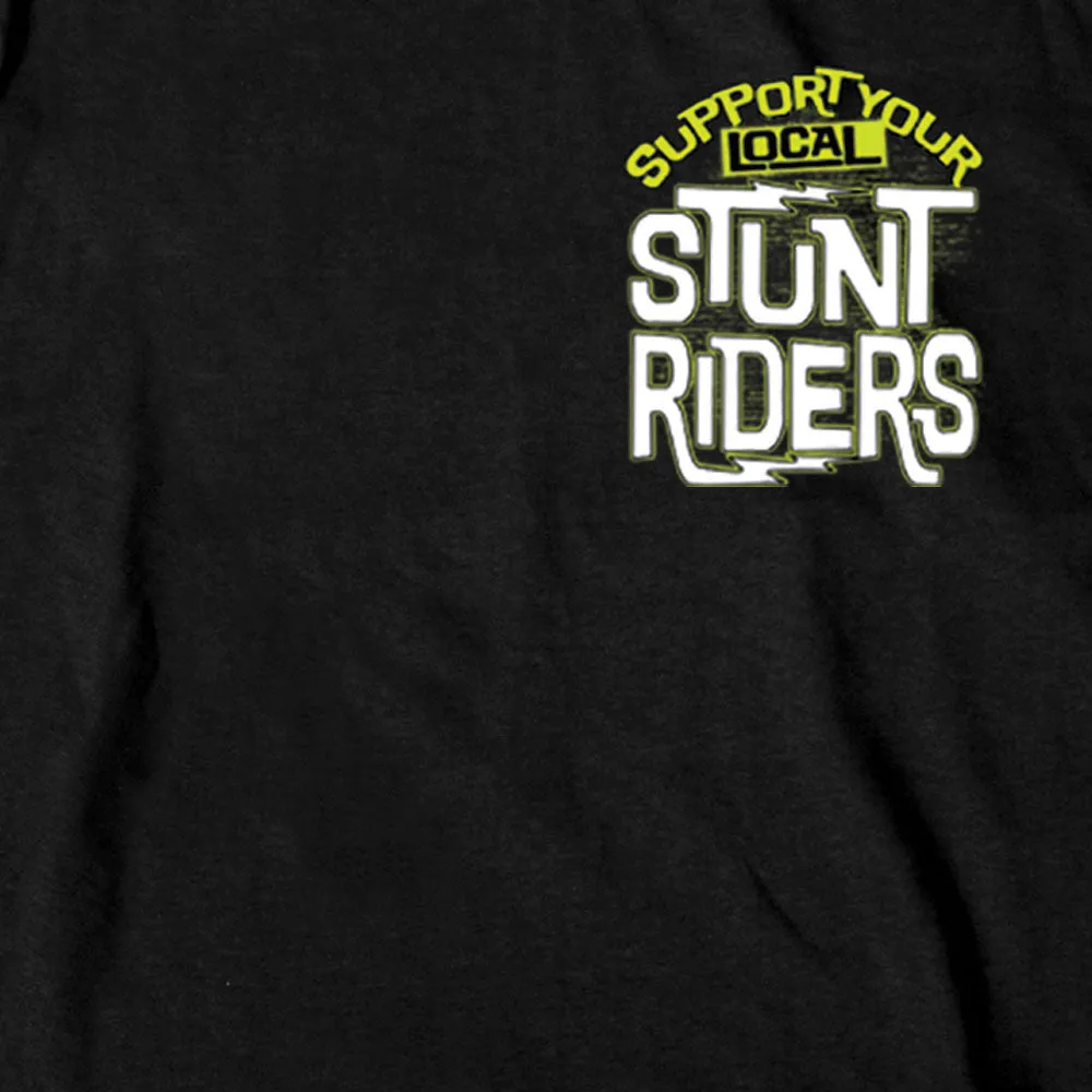 Hot Leathers GMD1521 Men's Black Support Your Local Stunt Riders T-Shirt