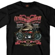 Hot Leathers GMS1074 Men’s ‘Ol' Bikes & Whiskey’ Black T-Shirt