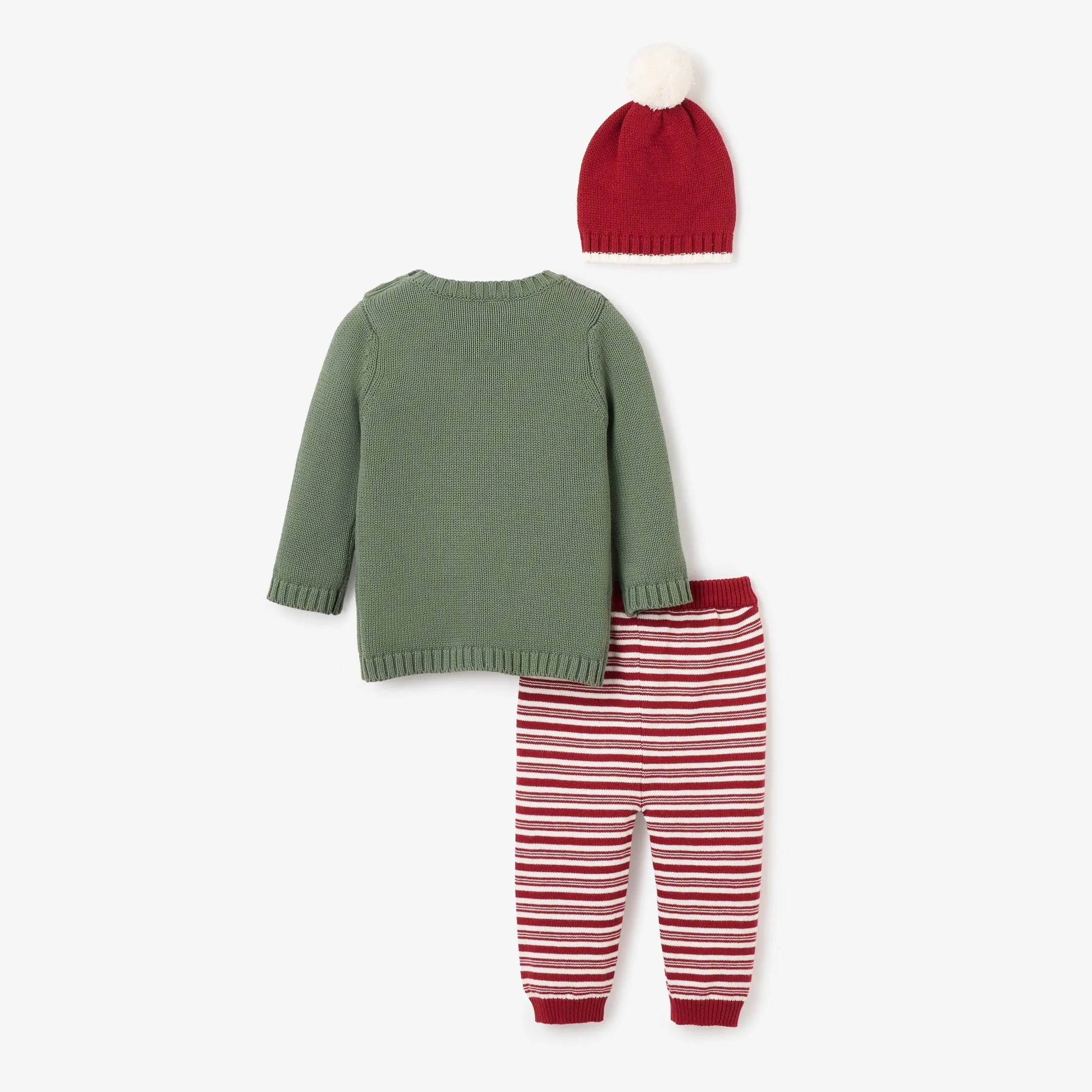 Jolly Sweater, Knit Pant, & Hat Set