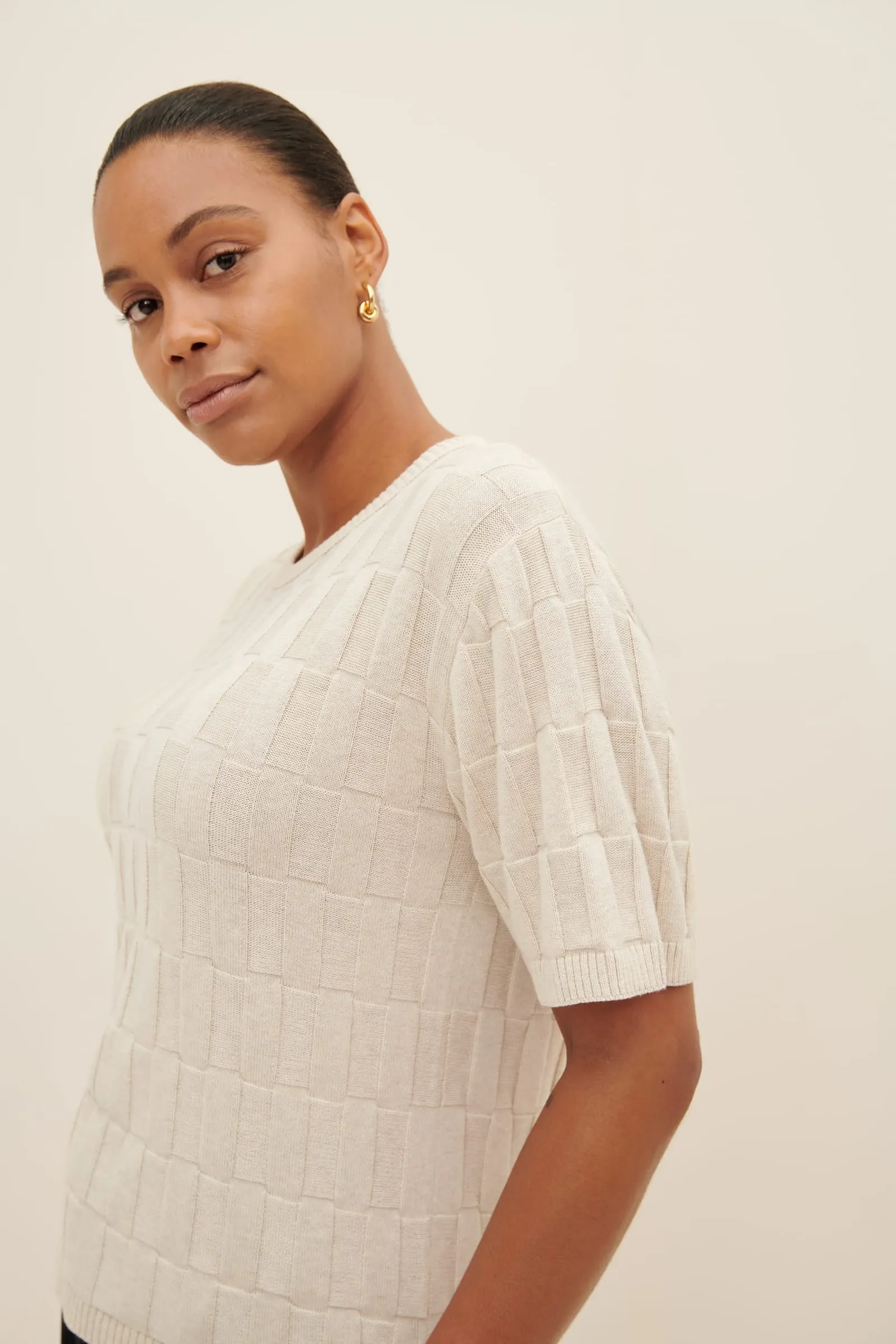 Kowtow Etch Tee - Light Marle