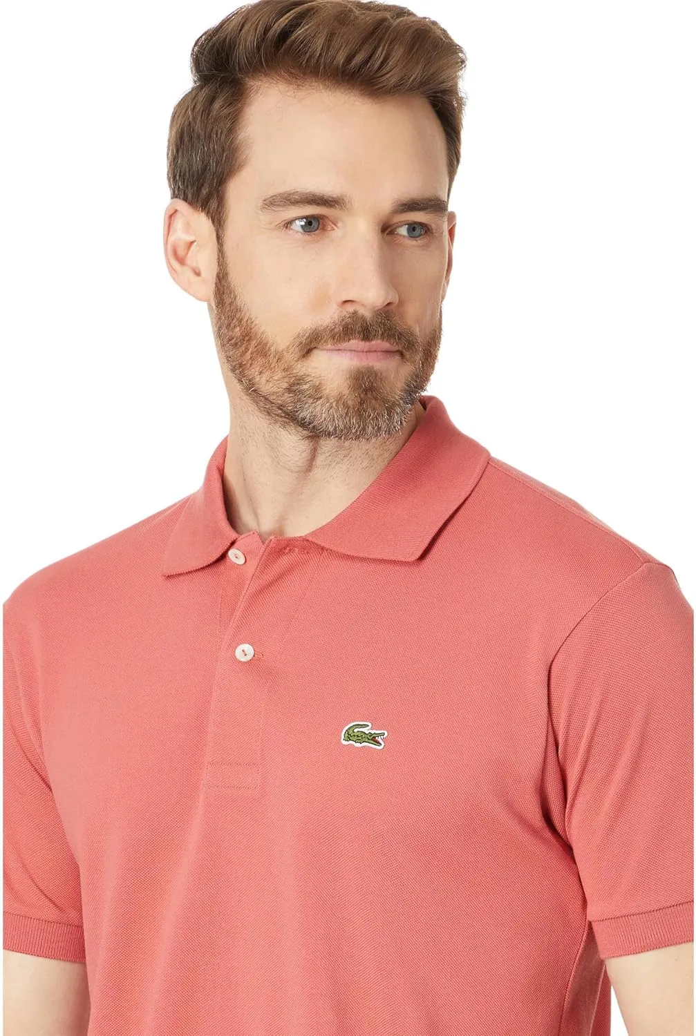 Lacoste Mens Short Sleeve Pima Jersey Interlock Regular Fit Polo