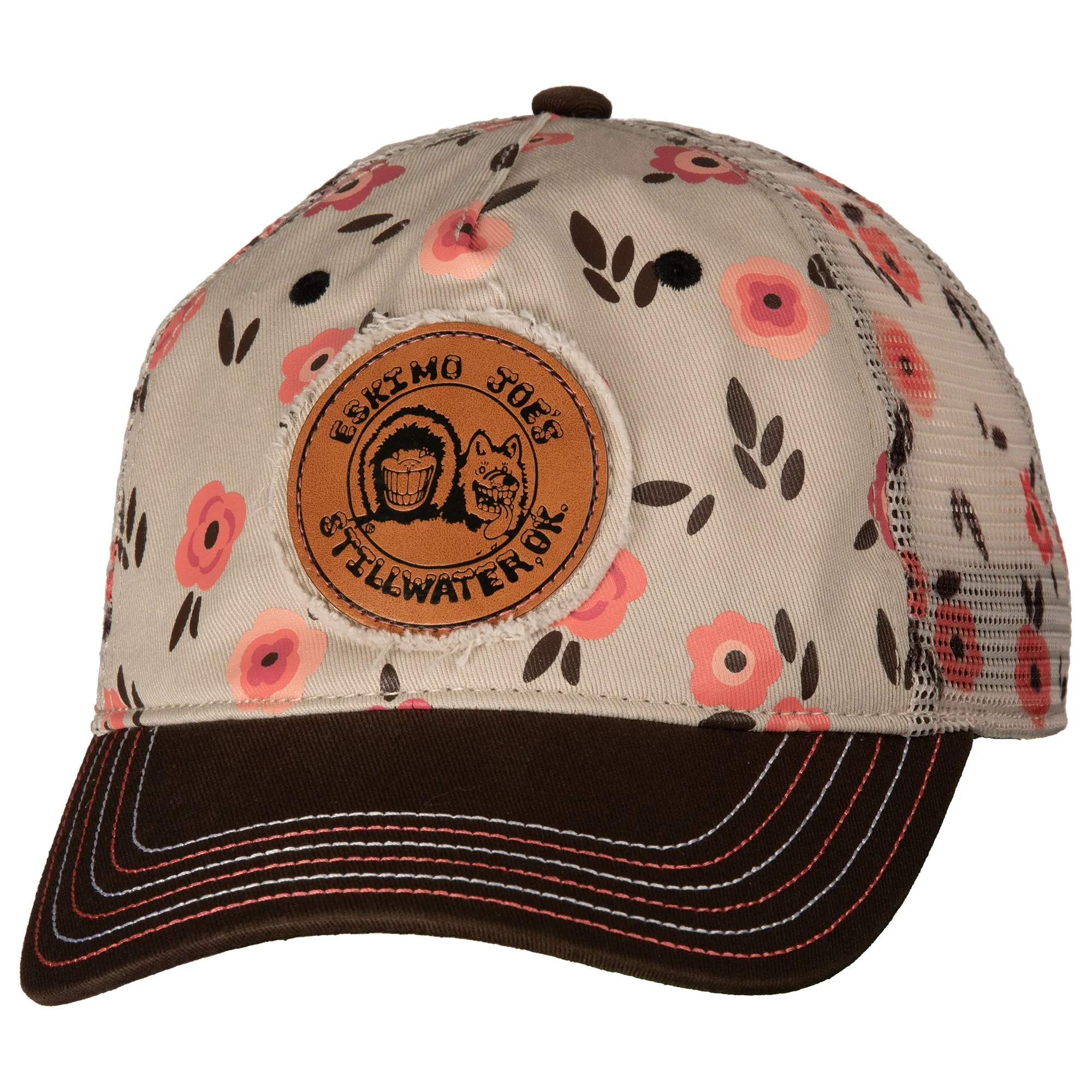 LADIES FLOWERED PONYTAIL HAT - LFPH