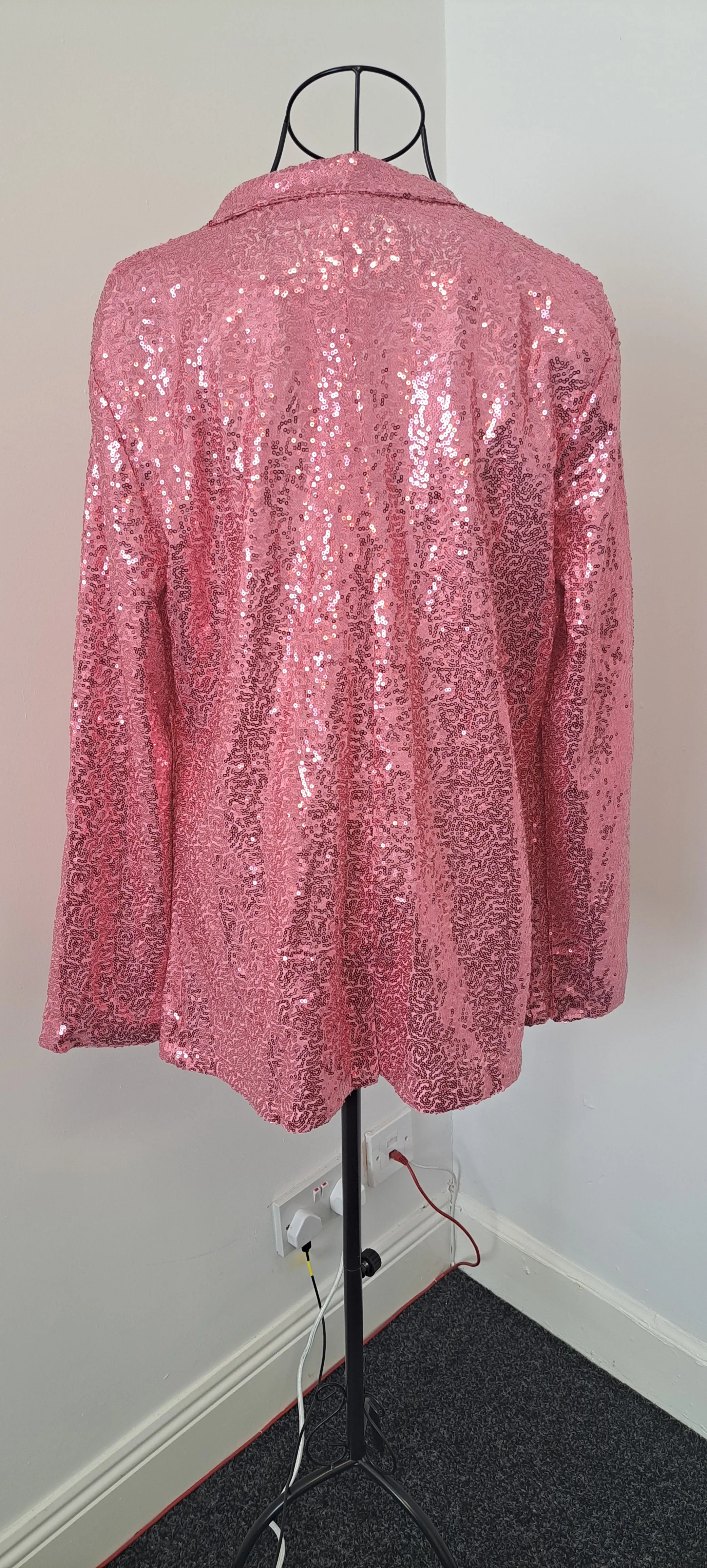 Lightweight Sequin Open Front Blazer