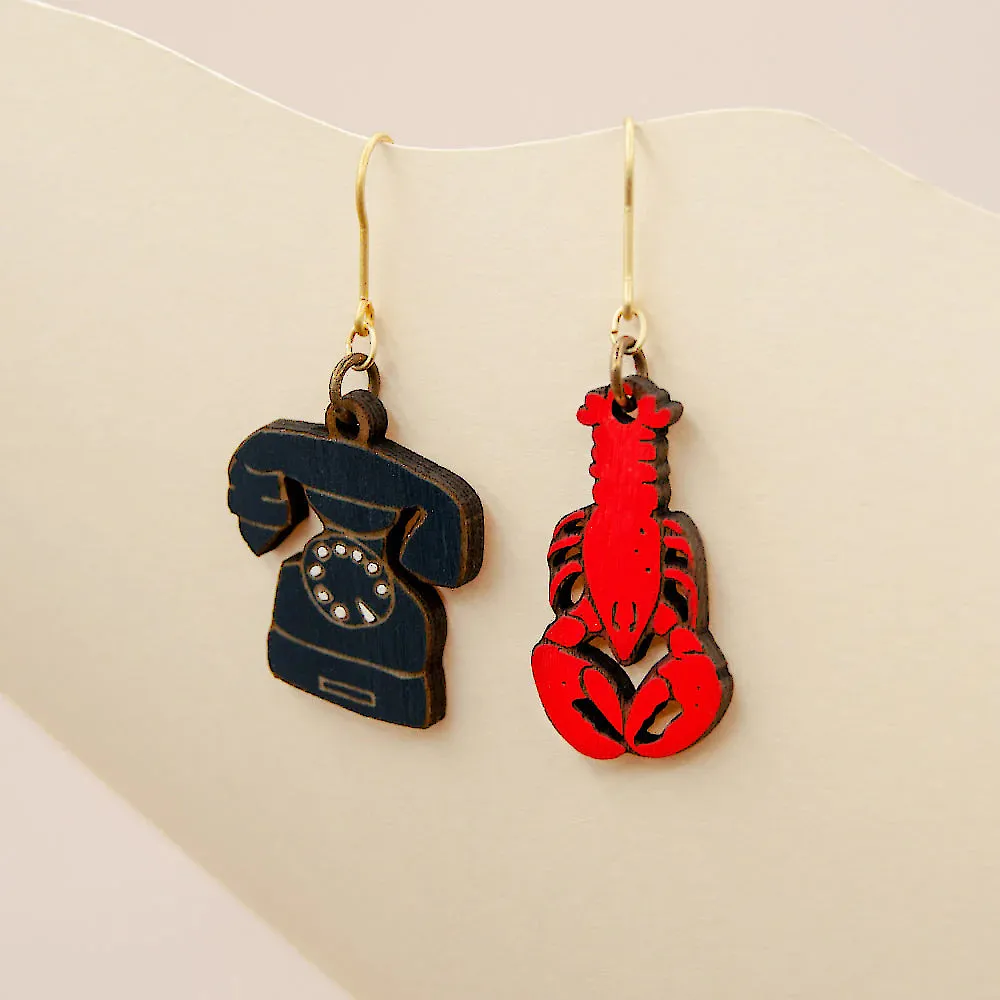 Lobster & Phone Earrings