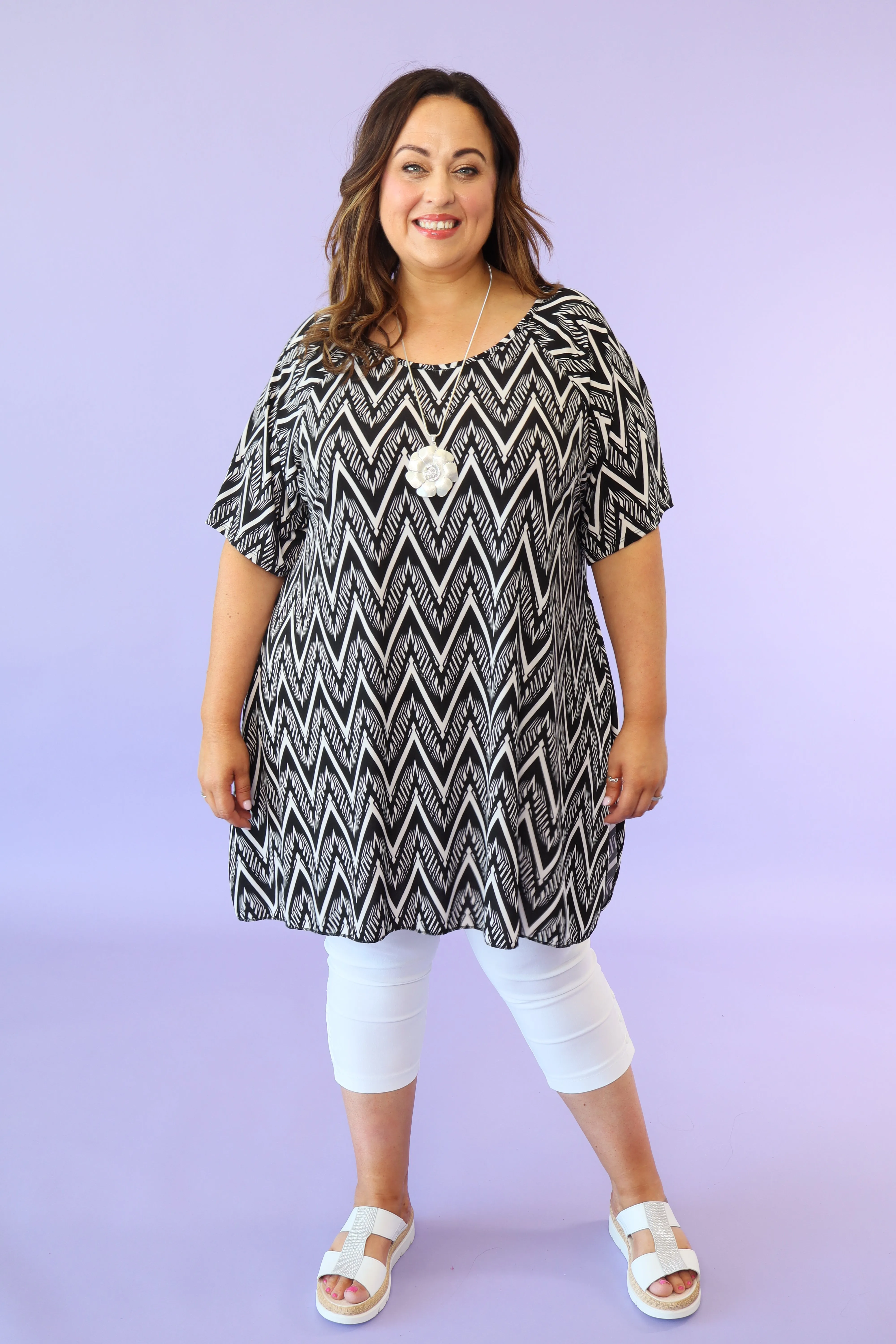 Lucia Tunic in Graphic Print