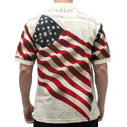 Men's American Flag Polo Shirt