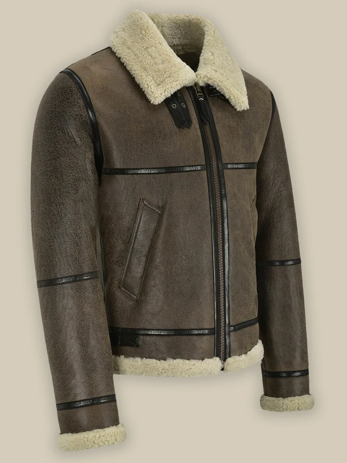 Men's B3 Brown Air Force Shearling Jacket