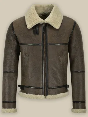 Men's B3 Brown Air Force Shearling Jacket