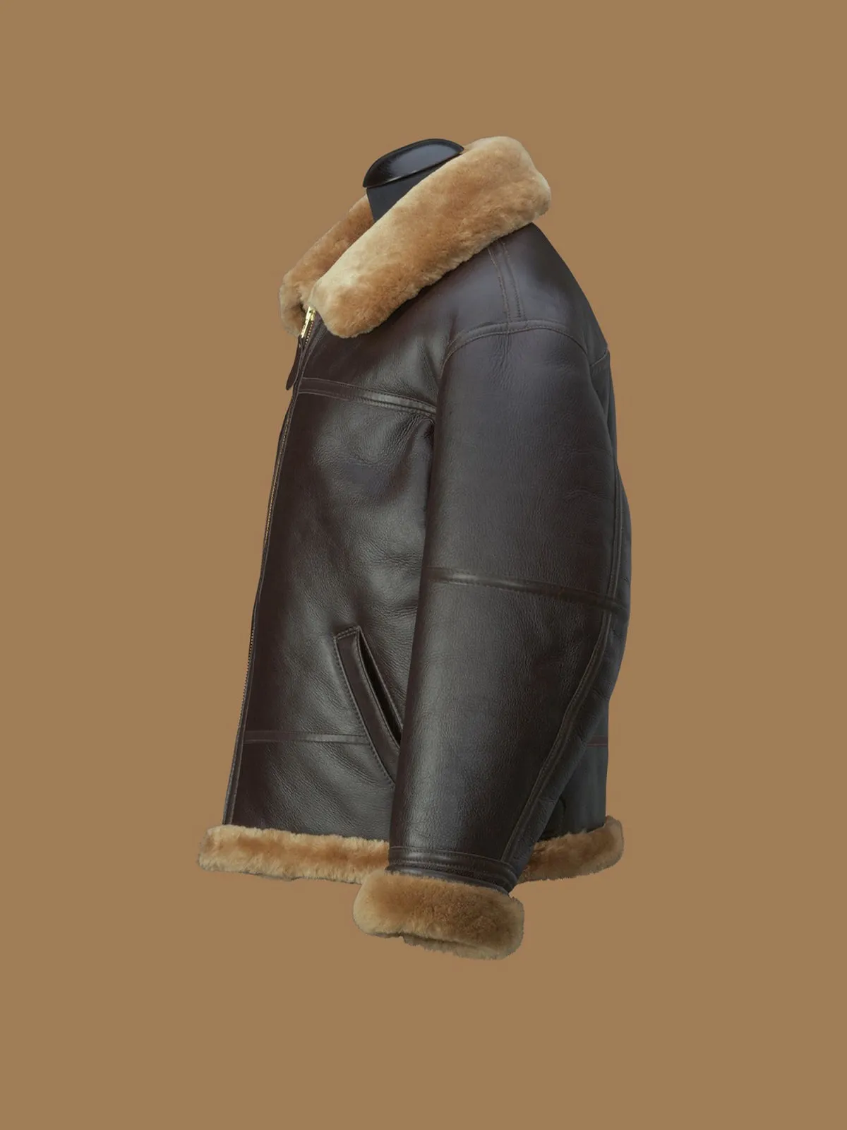 Men's Brown RAF Shearling Jacket