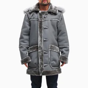 Men's Long Shearling Coat Jacket