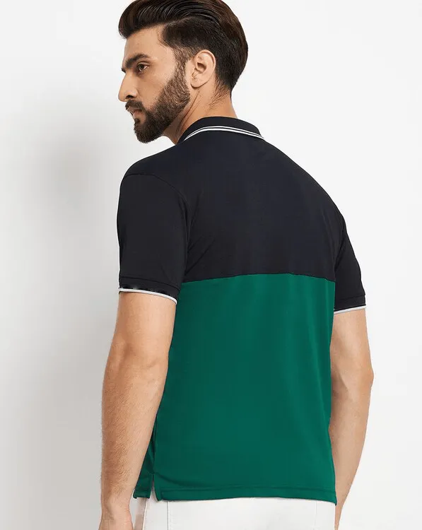 Men's Polo Shirt (Black & Green)