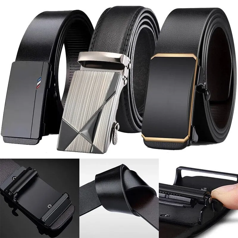 Mens Premium PU Automatic Buckle Belt  The Perfect Gift