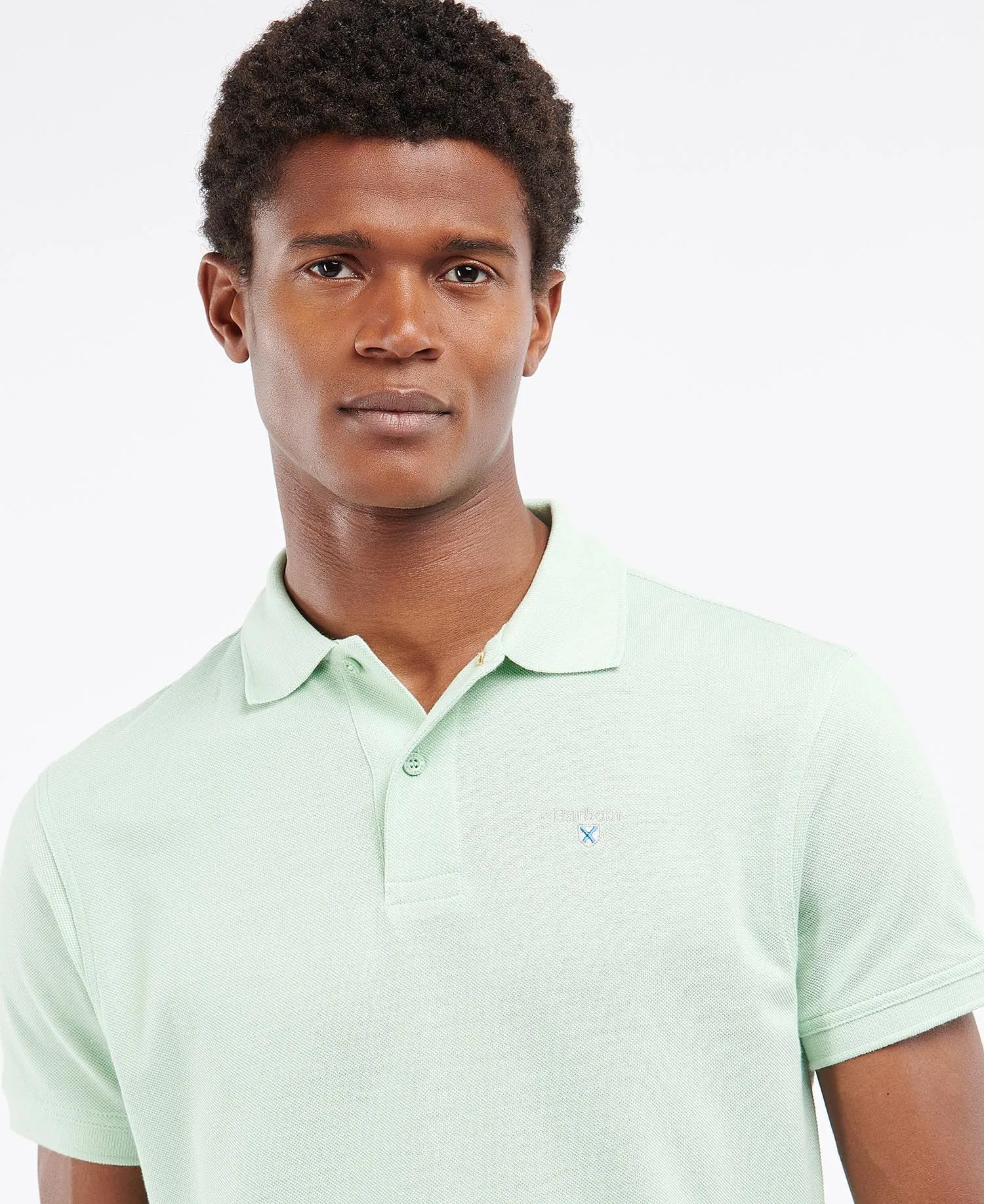 Men's Sports Polo - Dusty Mint