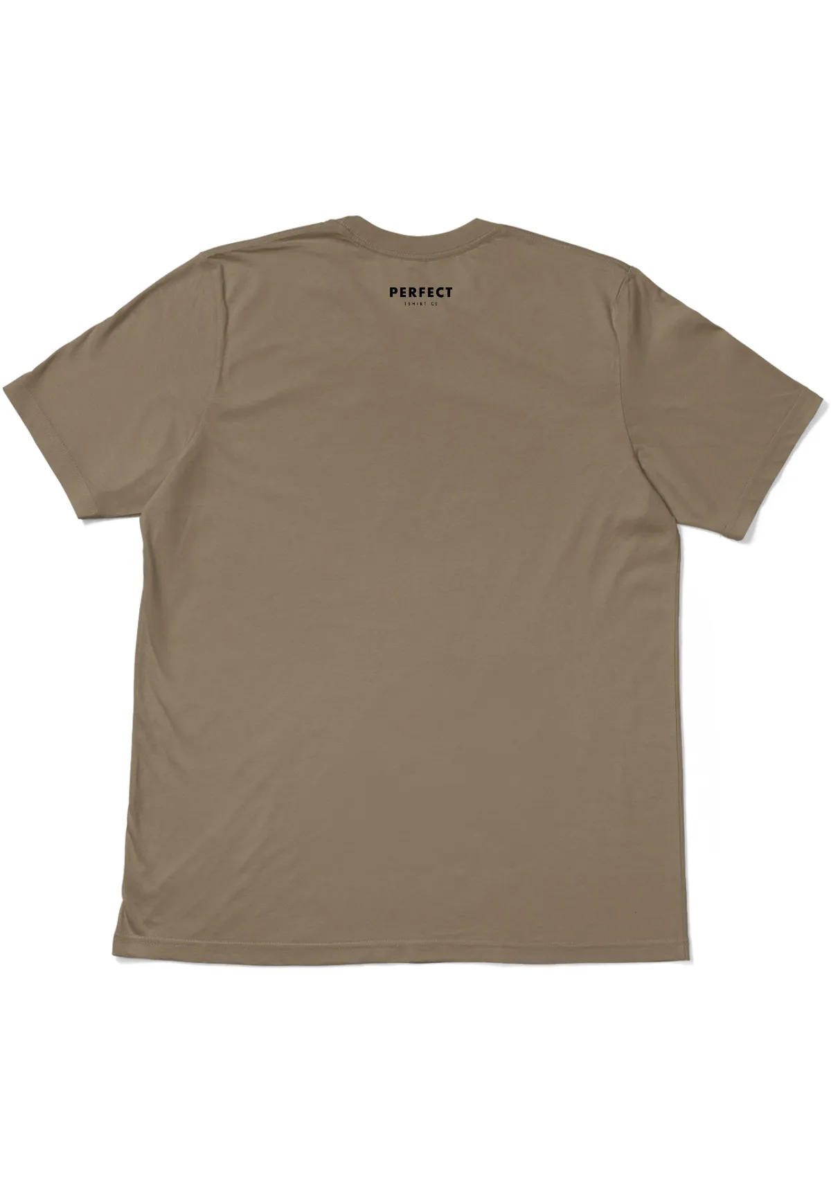 Men's Tan Crew Neck T-Shirt - 100% Perfect Collection - Fashion Fit