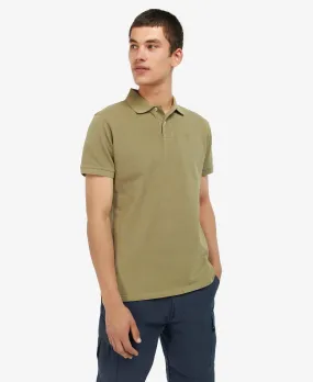 Men's Washed Sports Polo - Bleached Olive