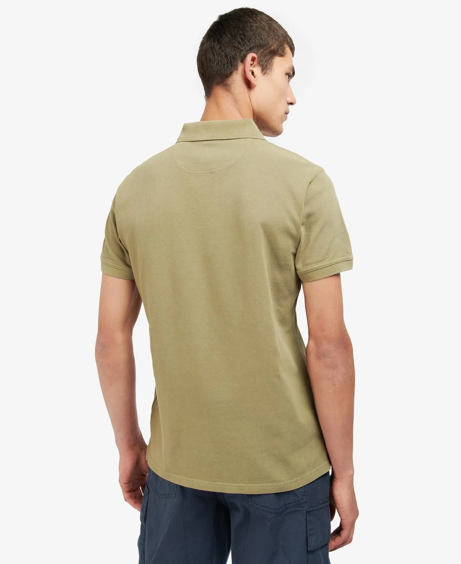 Men's Washed Sports Polo - Bleached Olive