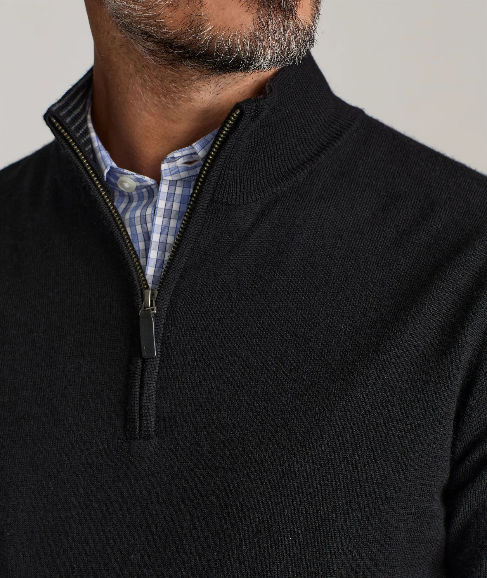 Merino Wool Quarter-Zip Sweater