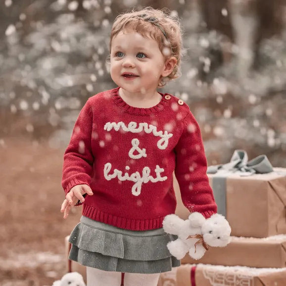 Merry & Bright Sweater, Skirt, & Hat Set