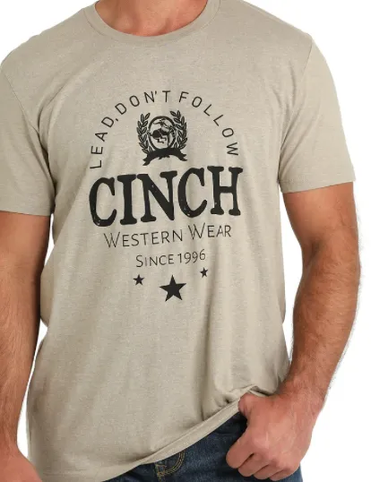 MTT16900635- Cinch Men's Tee -Tan Heather