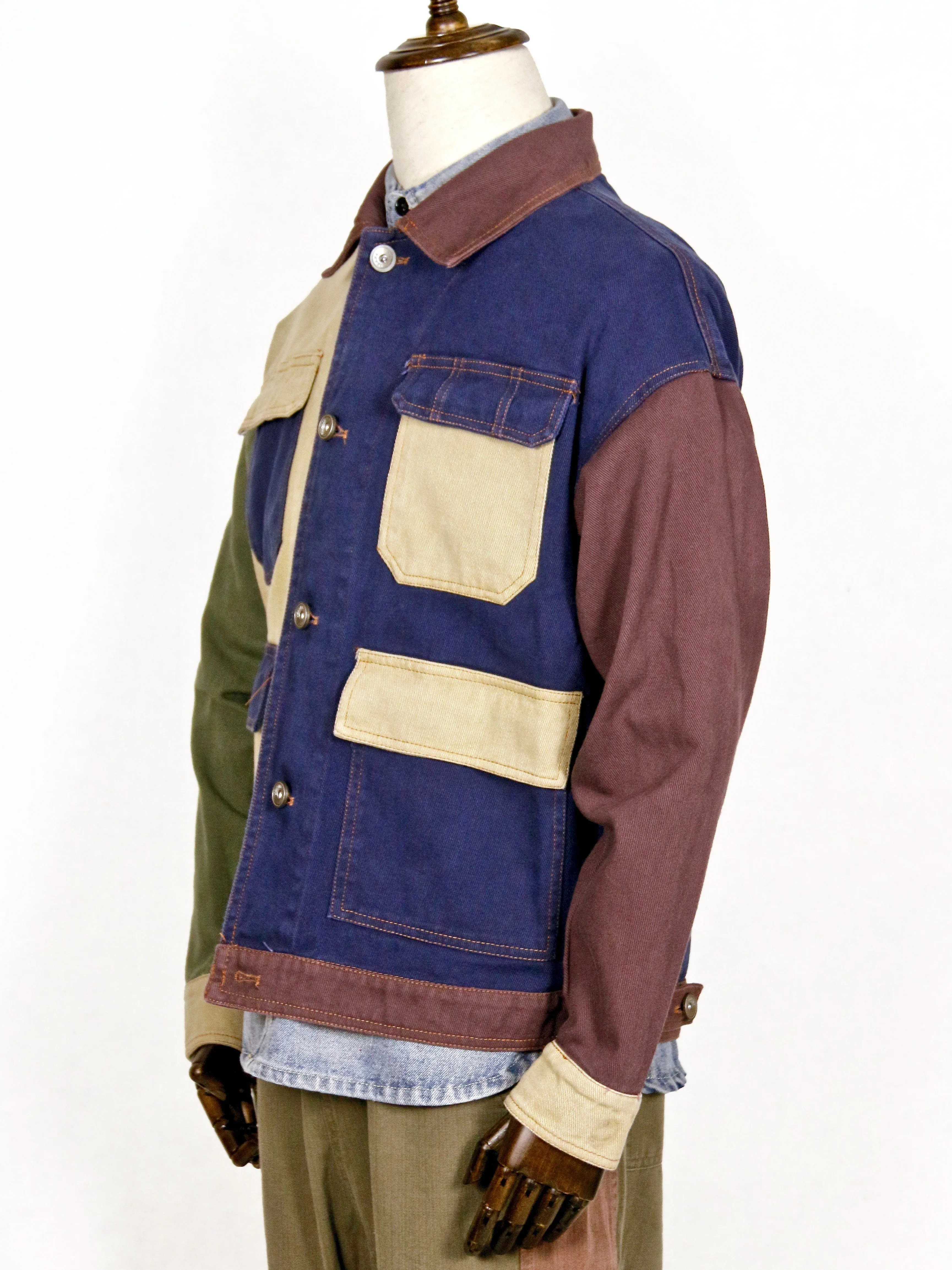 Multicolour 4-Pocket Workwear Denim Jacket