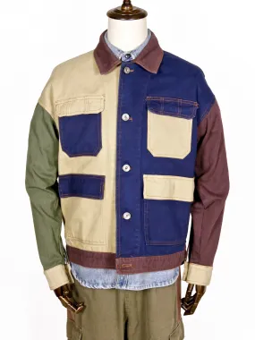 Multicolour 4-Pocket Workwear Denim Jacket