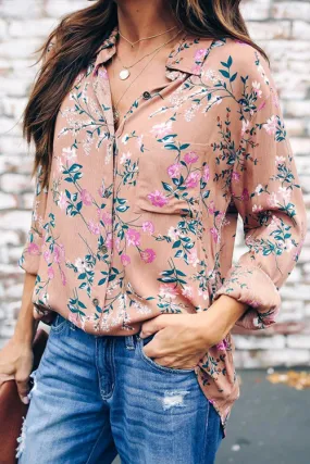 My Sweet Love Blush Floral Print Shirt