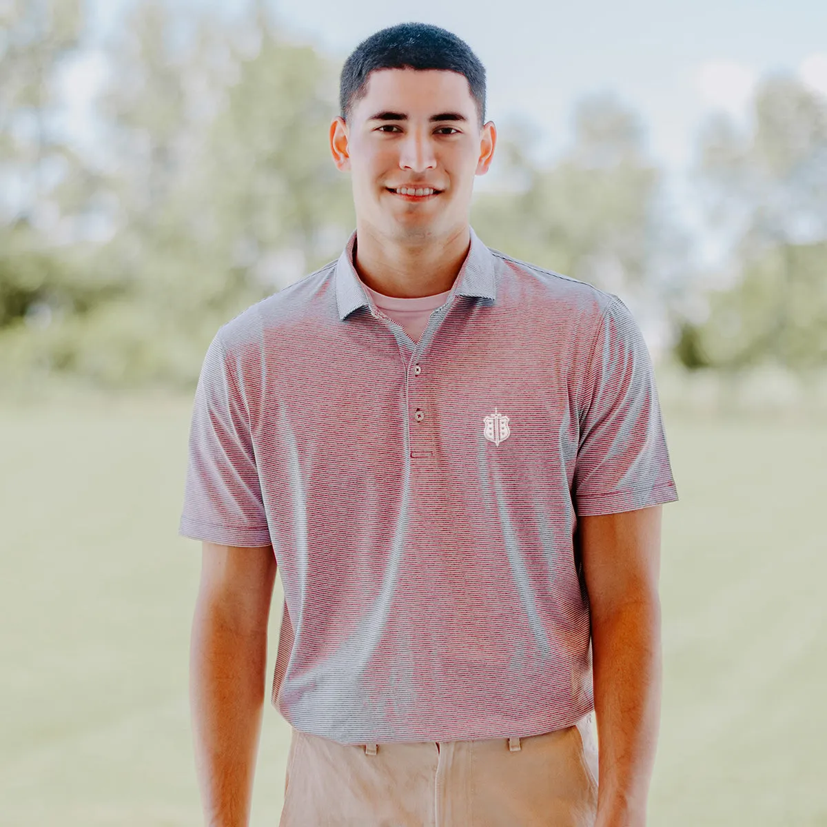 New! Phi Delt Johnnie-O Striped Polo